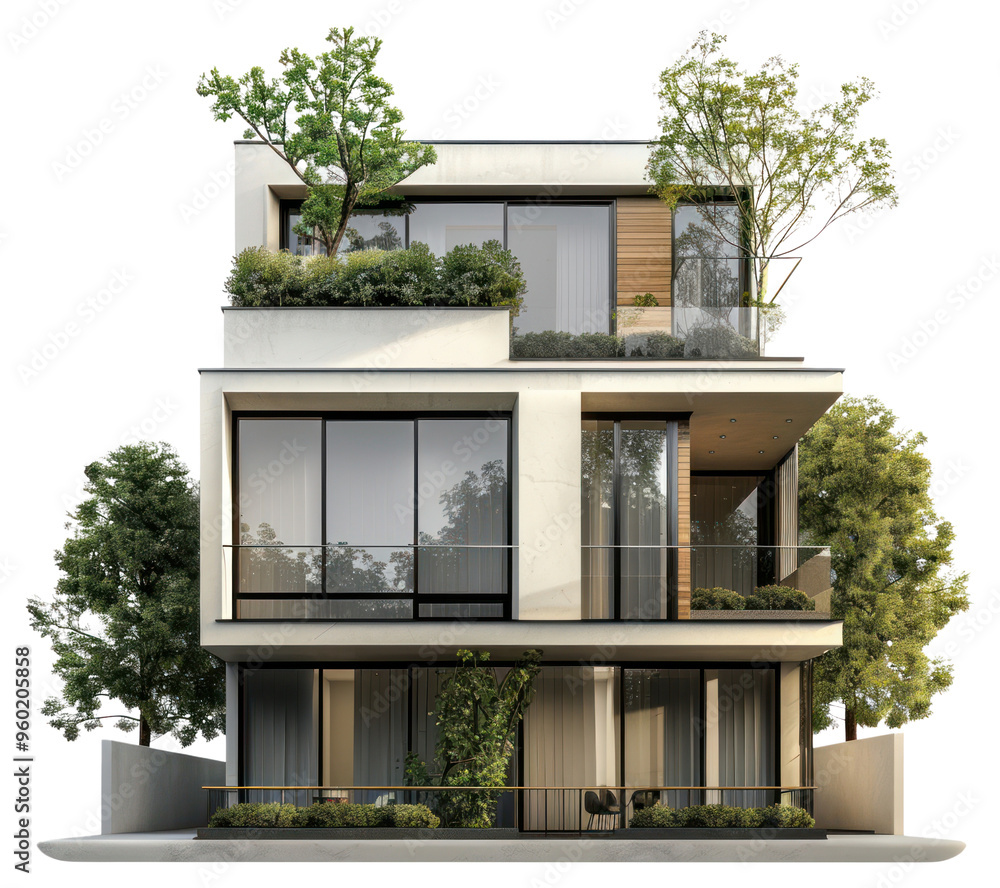 Fototapeta premium Modern eco-friendly urban home