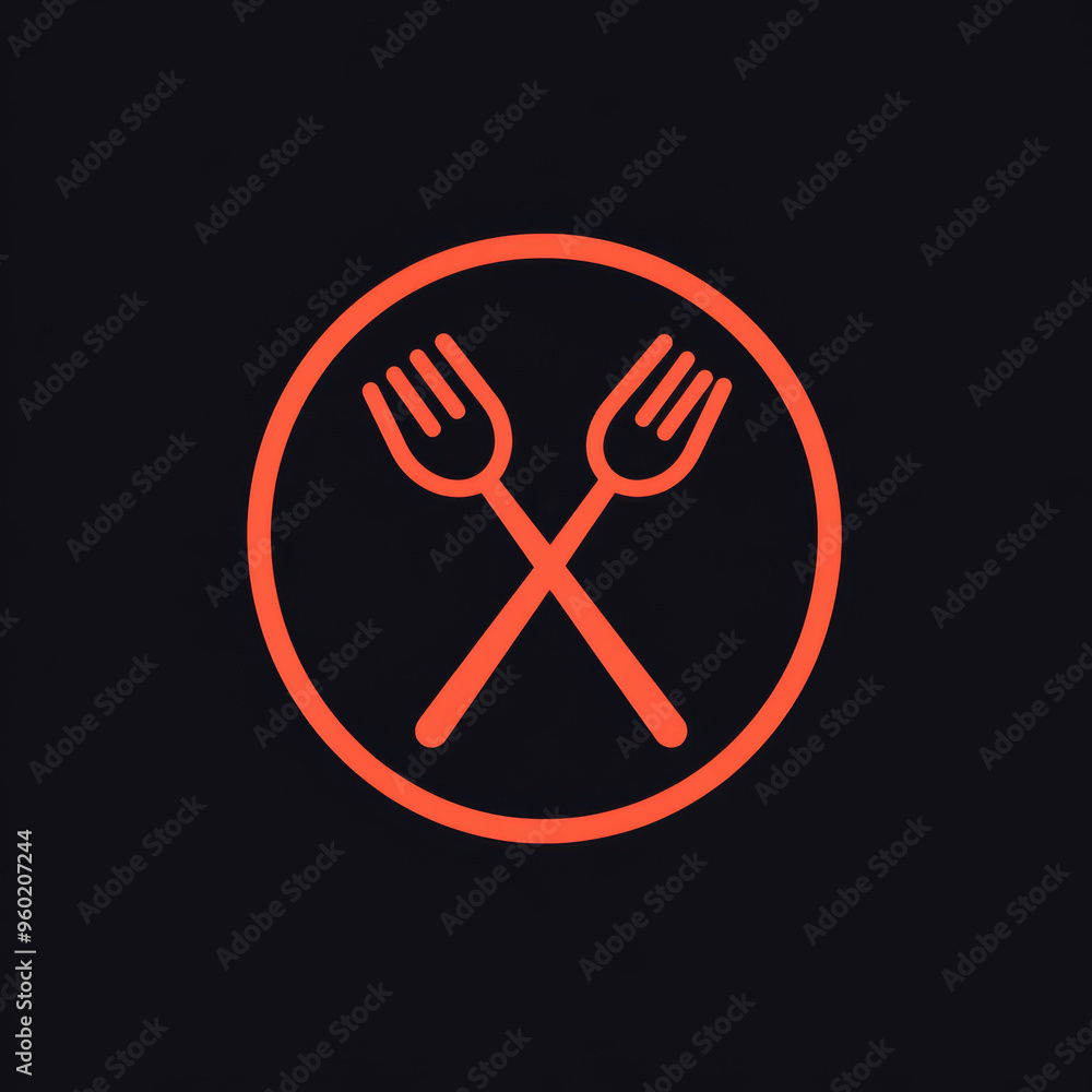 Crossed Forks Icon. Crossed Forks Icon.