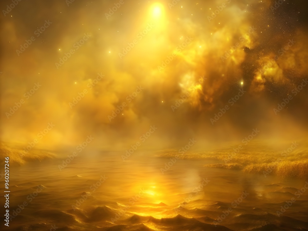 Golden Dreamlike Cloudscape with Glowing Light and Cosmic Atmosphere textured background Golden Dreamlike Cloudscape with Glowing Light and Cosmic Atmosphere textured background