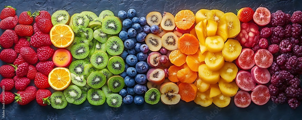 Rainbow Fruit Platter Photo - Strawberries, Oranges, Kiwi, Blueberries, Mango, Figs and Raspberries Rainbow Fruit Platter Photo - Strawberries, Oranges, Kiwi, Blueberries, Mango, Figs and Raspberries