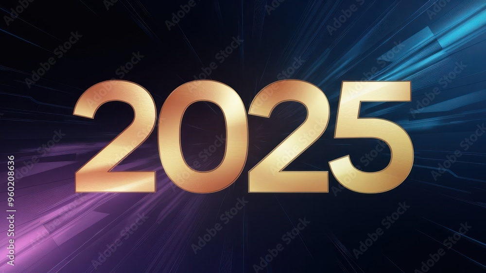 Happy New Year 2025 with a Minimalist Background Happy New Year 2025 with a Minimalist Background