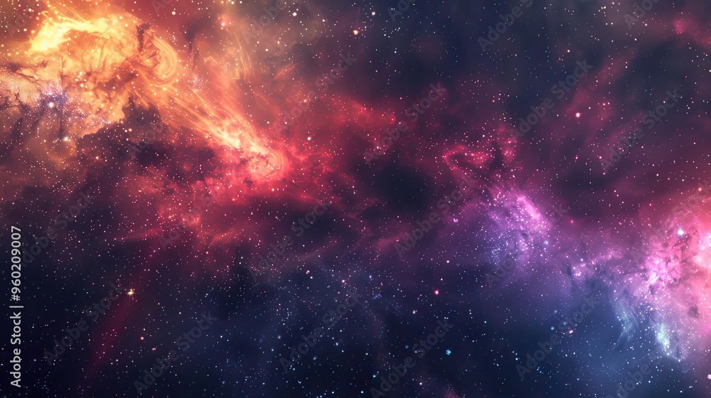 A stunning cosmic scene featuring vibrant colors and a vast stellar background, perfect for space and astronomy themes. A stunning cosmic scene featuring vibrant colors and a vast stellar background, perfect for space and astronomy themes.