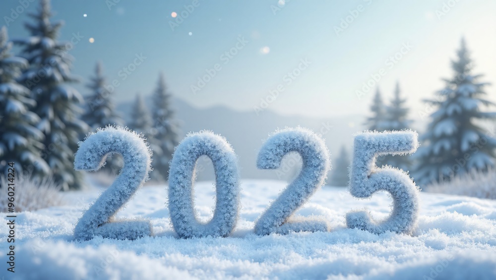 Snowy Winter Scene with 2025, A serene winter-themed background with a snow-covered landscape and pine trees, with 2025 written in the snow or formed by snowflakes. Snowy Winter Scene with 2025, A serene winter-themed background with a snow-covered landscape and pine trees, with 2025 written in the snow or formed by snowflakes.