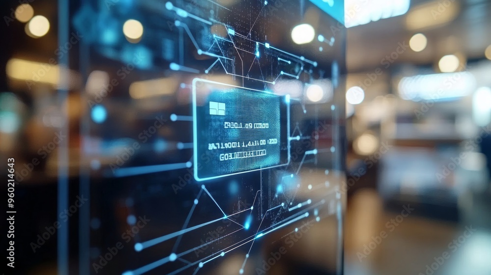 Digital Credit Card Interface on a Screen Digital Credit Card Interface on a Screen