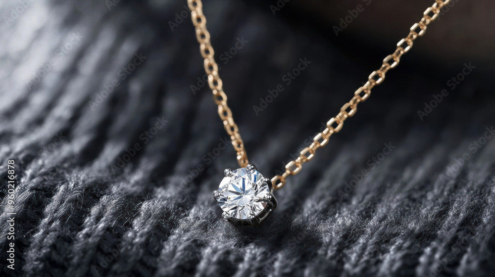 Fototapeta premium Diamond Necklace Closeup.