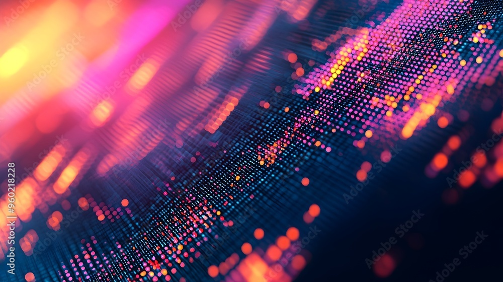 Pixelated Patterns Dissolving into Smooth Gradients - Abstract Tech-Inspired Transition Pixelated Patterns Dissolving into Smooth Gradients - Abstract Tech-Inspired Transition