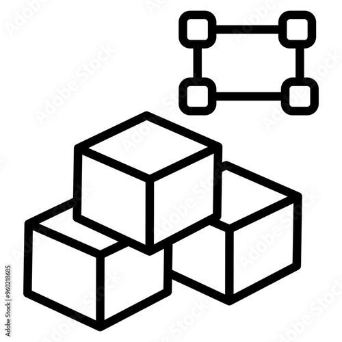 Building Blocks Icon Element For Design
