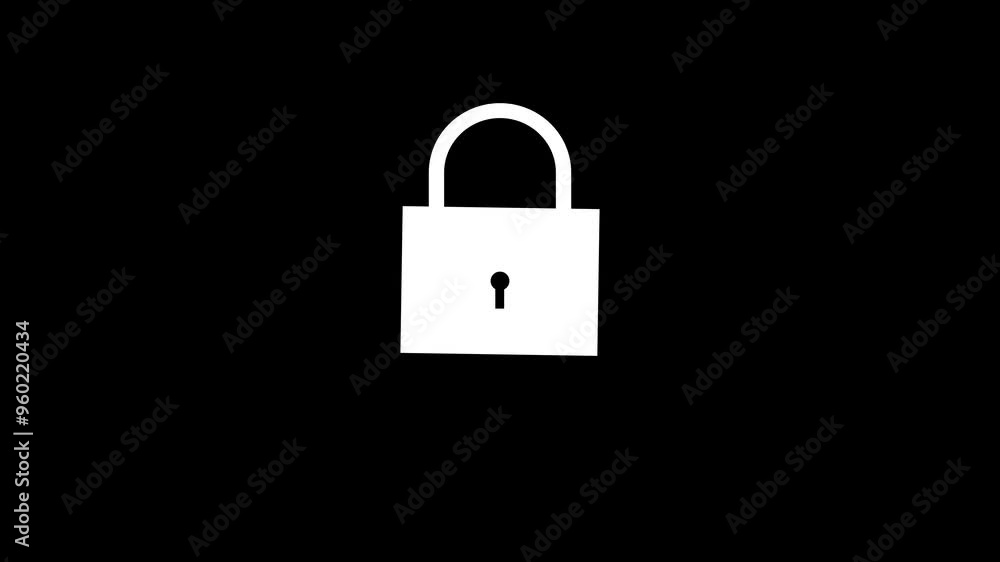 Colorful lock icon animated Colorful lock icon animated