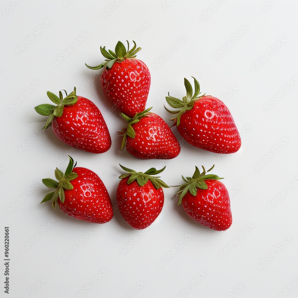 Fresh Strawberries on a Light Background Fresh Strawberries on a Light Background