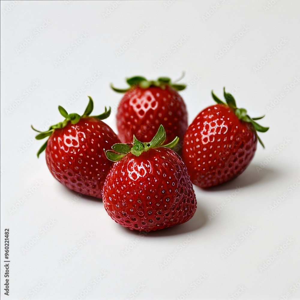 Fresh Strawberries on a Light Background Fresh Strawberries on a Light Background