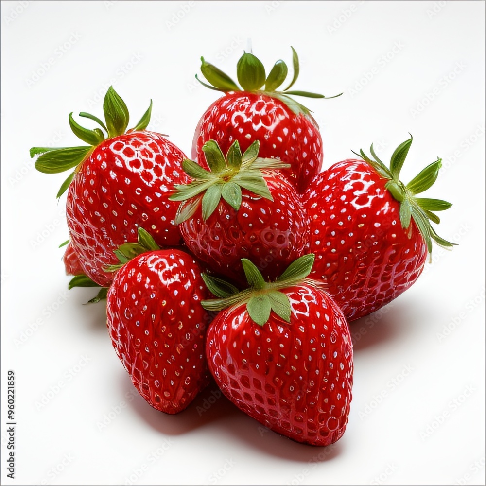 Fresh Strawberries on a Light Background Fresh Strawberries on a Light Background