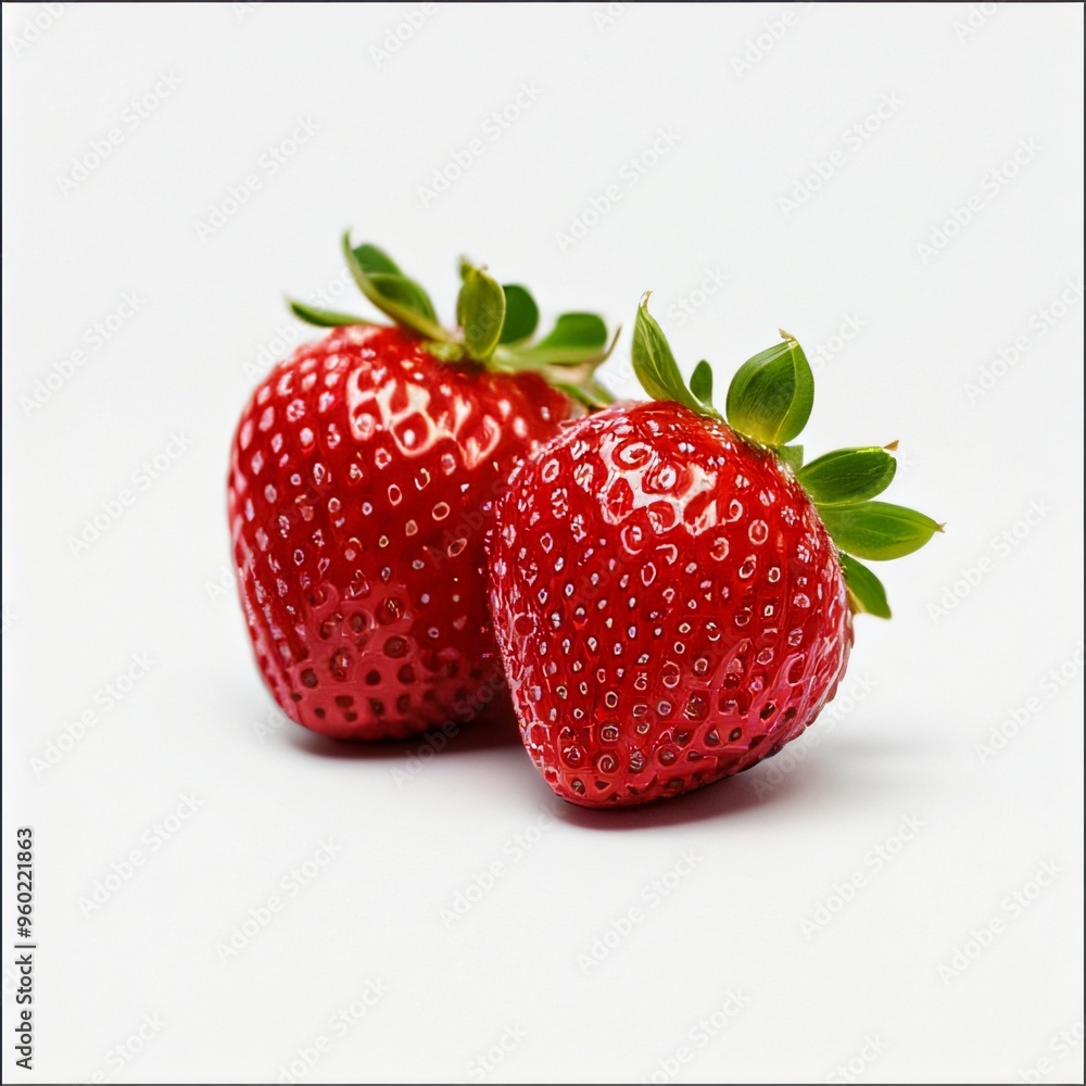 Fresh Strawberries on a Light Background Fresh Strawberries on a Light Background