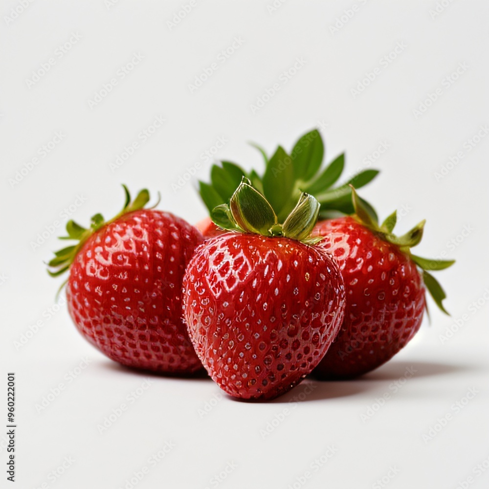 Fresh Strawberries on a Light Background Fresh Strawberries on a Light Background
