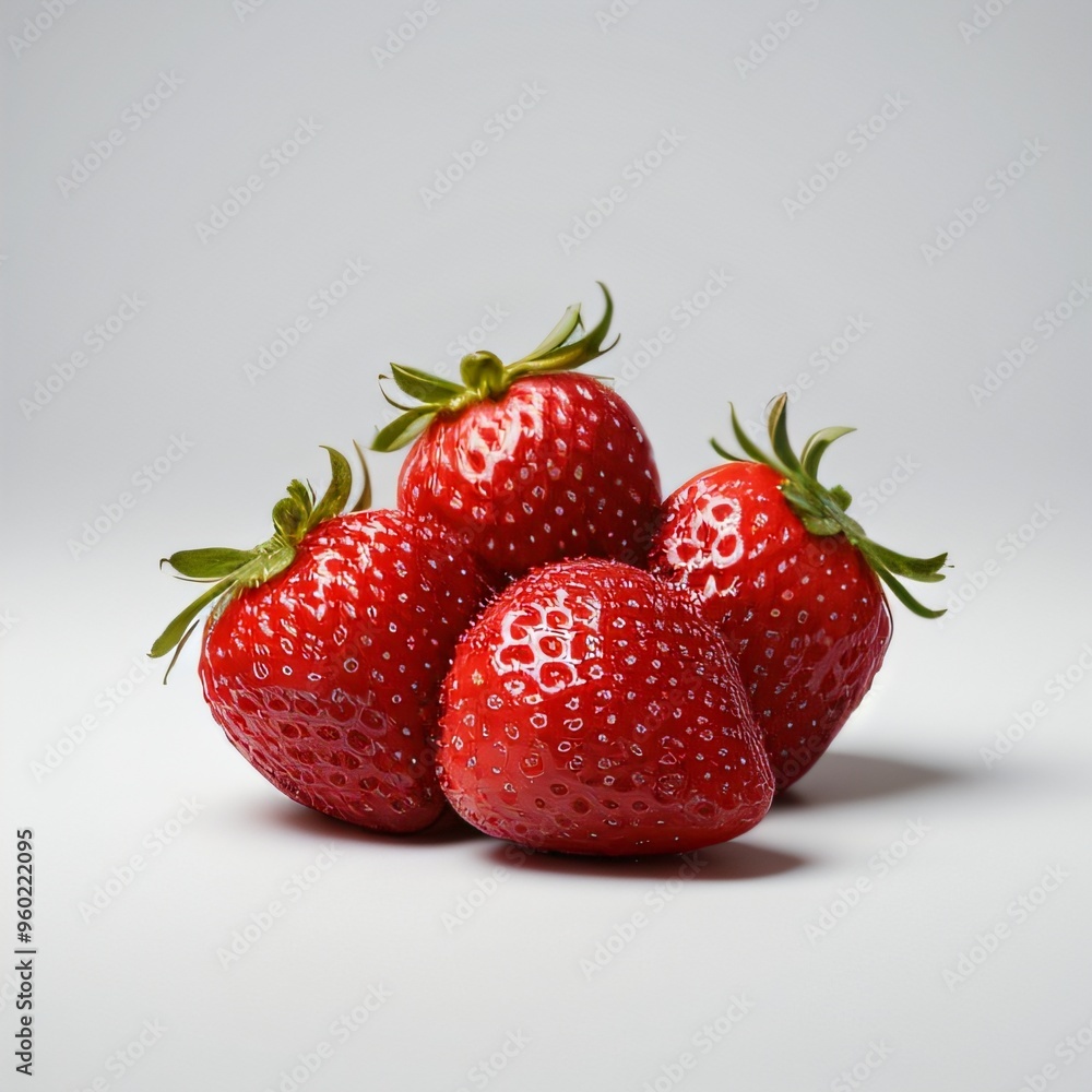 Fresh Strawberries on a Light Background Fresh Strawberries on a Light Background