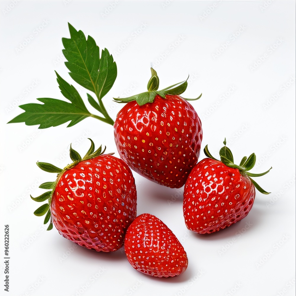 Fresh Strawberries on a Light Background Fresh Strawberries on a Light Background