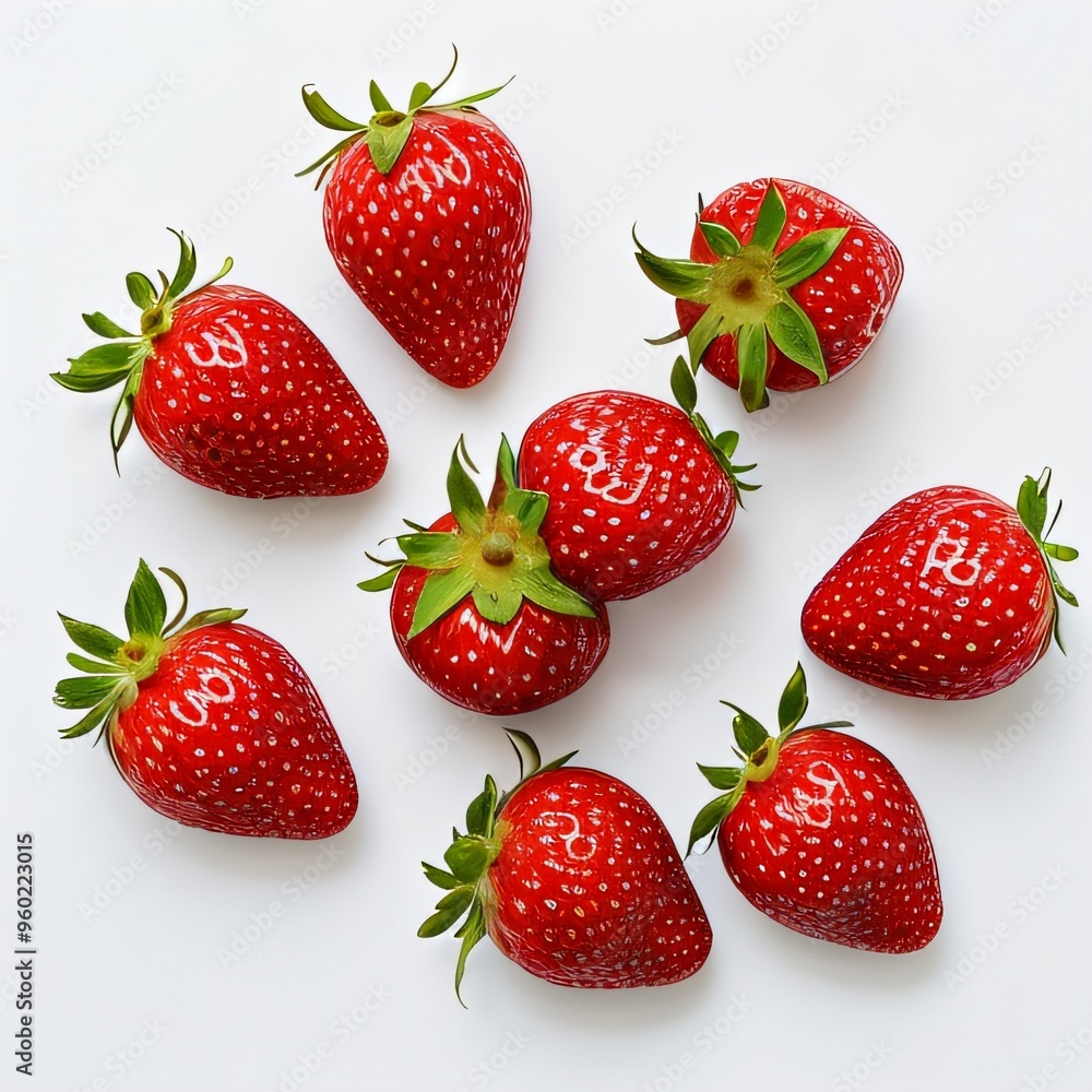 Fresh Strawberries on a Light Background Fresh Strawberries on a Light Background