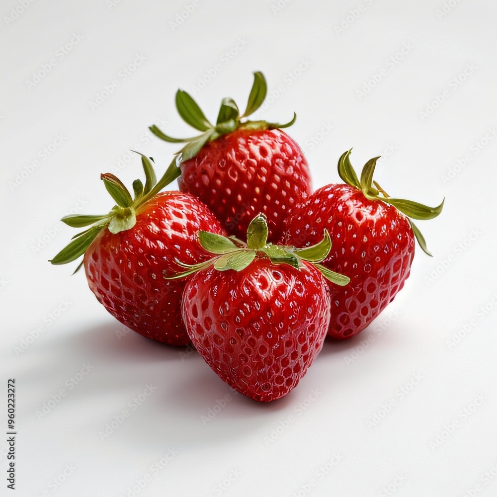 Fresh Strawberries on a Light Background Fresh Strawberries on a Light Background