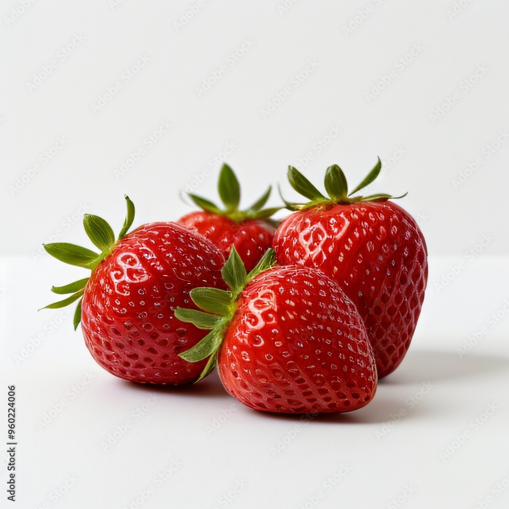 Fresh Strawberries on a Light Background Fresh Strawberries on a Light Background