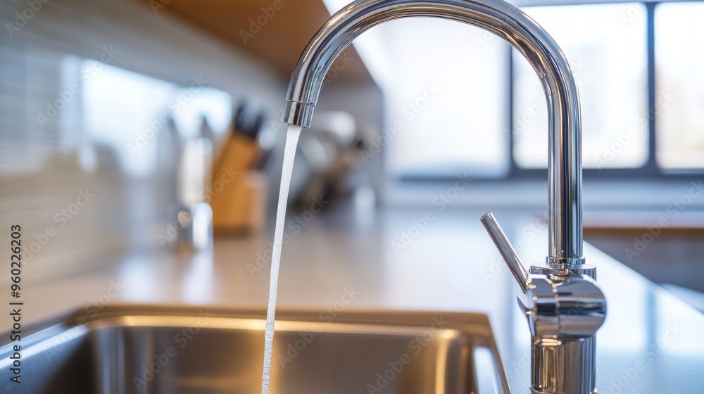 Modern Kitchen Sink with Running Water Modern Kitchen Sink with Running Water