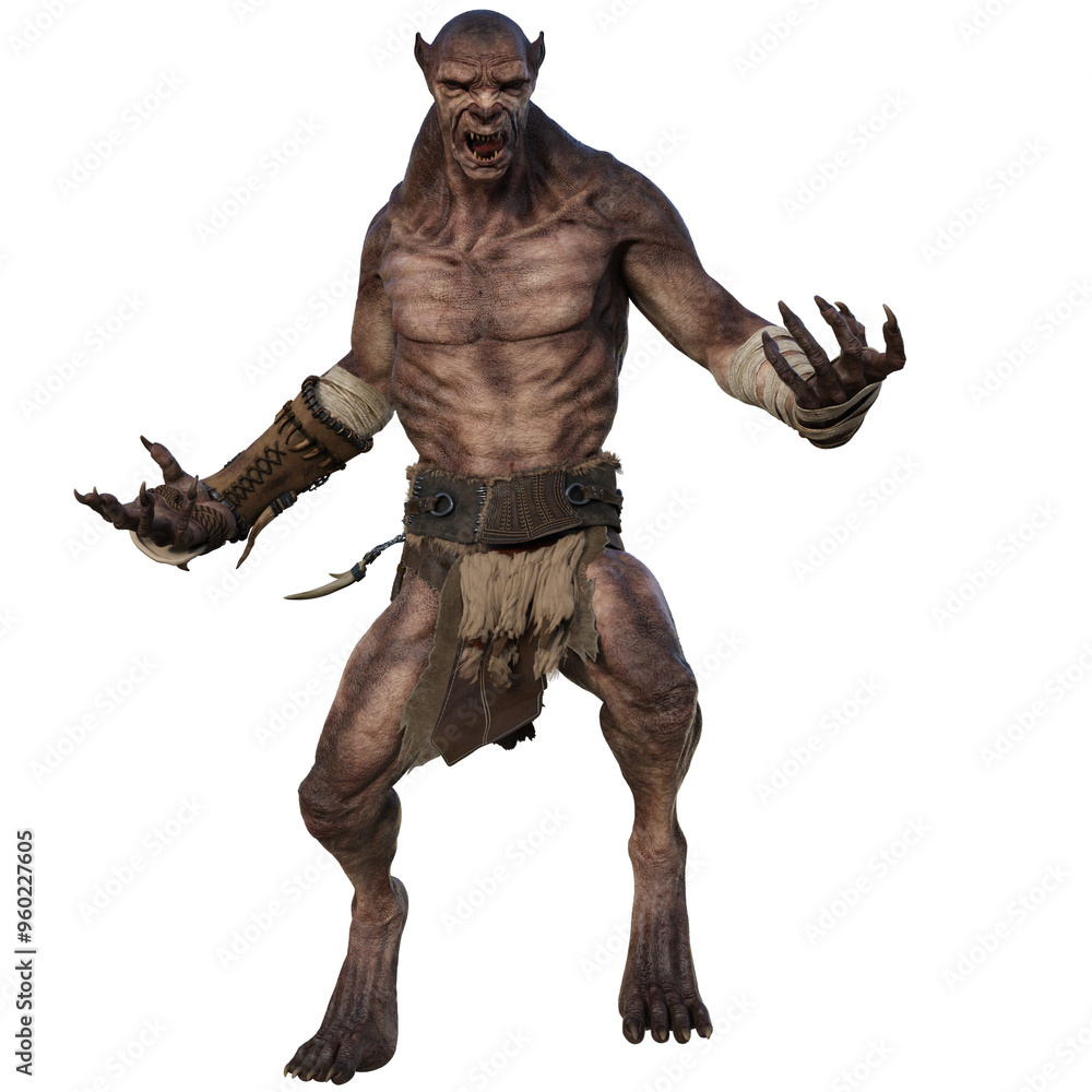 3d rendered illustration of a lycanthrope isolated on transparent background 
