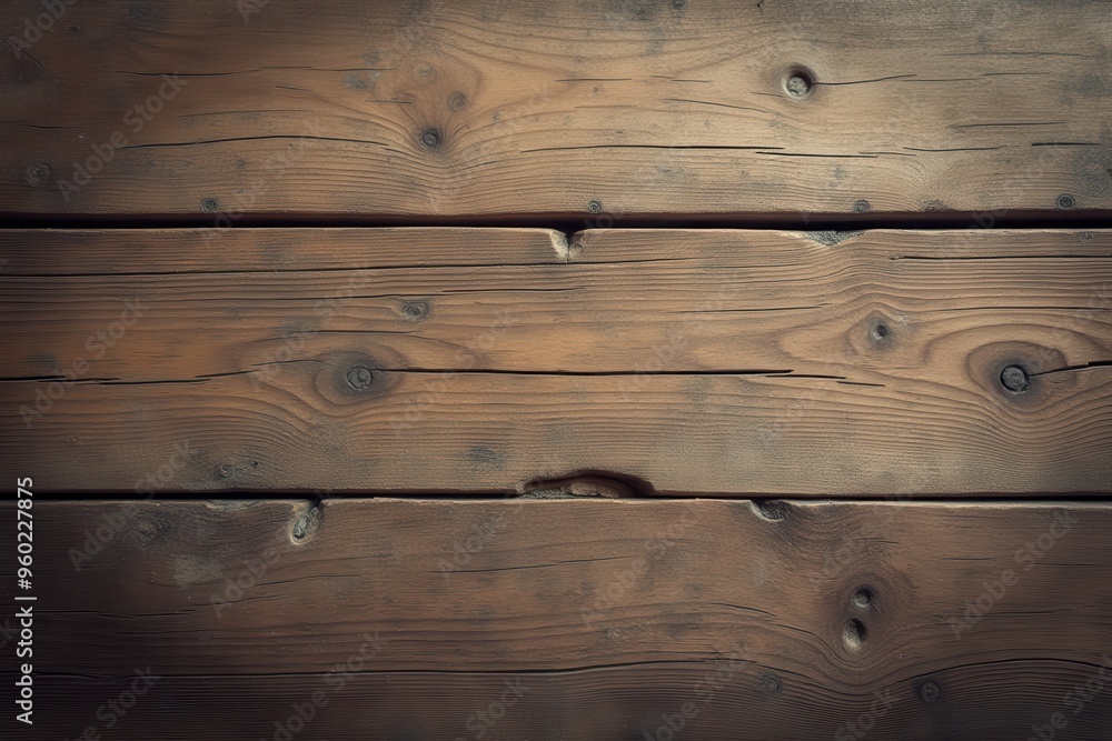 Naklejka premium Close-up of Weathered Wooden Planks