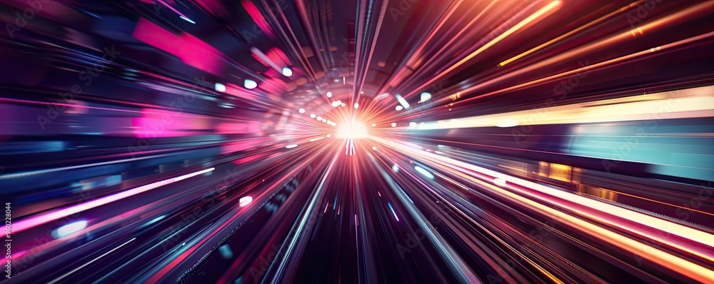 Dynamic light burst creating a sense of speed and motion, perfect for technology and futuristic themes. Dynamic light burst creating a sense of speed and motion, perfect for technology and futuristic themes.