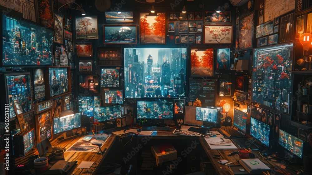 Fototapeta premium futuristic workplace