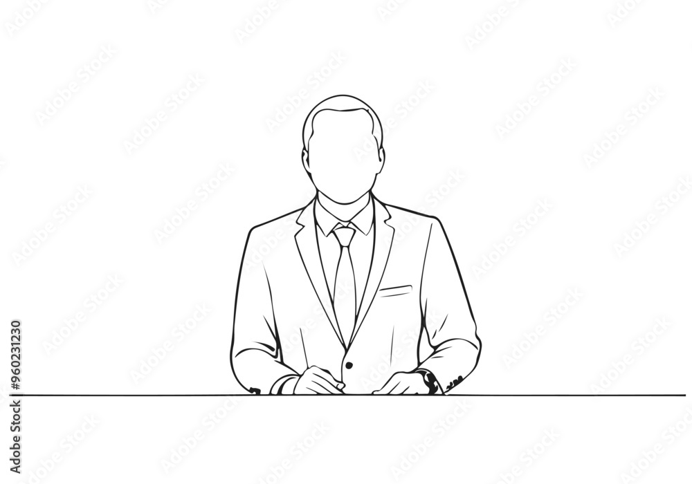 Businessman in Office Silhouette Line Art Vector Illustration. Abstract Black Sketch Illustration of Businessman Sitting Position for Minimalist Design. Businessman in Office Silhouette Line Art Vector Illustration. Abstract Black Sketch Illustration of Businessman Sitting Position for Minimalist Design.
