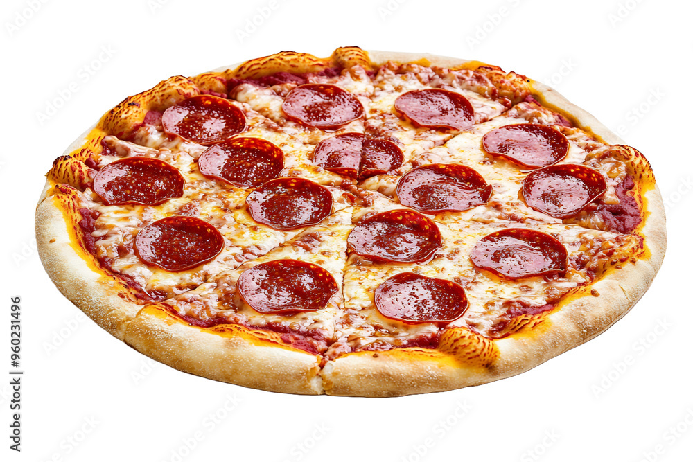 a pizza with pepperoni on a transparent background a pizza with pepperoni on a transparent background