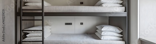 Neatly Arranged Bunk Beds i...