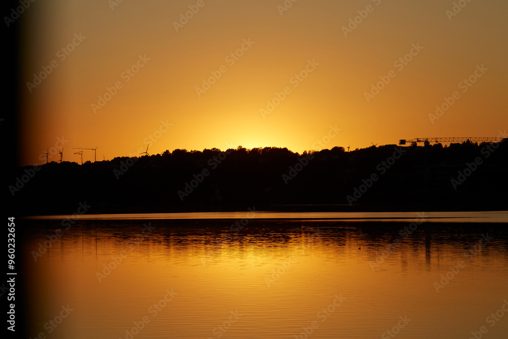 Sonnenuntergang am Möhnesee, Stockumer Damm, Kreis Soest, August 2023 Sonnenuntergang am Möhnesee, Stockumer Damm, Kreis Soest, August 2023