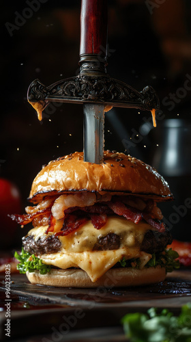 Burger Sword Fight. photo