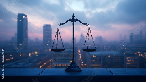 The concept of balance in the legal system, shown through a meticulously measured scale that embodies justice and equality