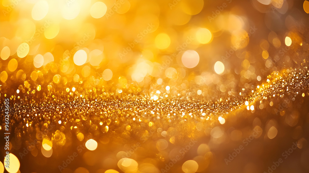 A shimmering golden background with bokeh effects. A shimmering golden background with bokeh effects.