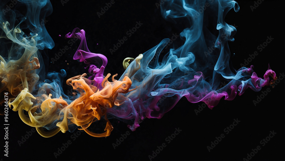 Fototapeta premium Abstract Smoke on Black Background