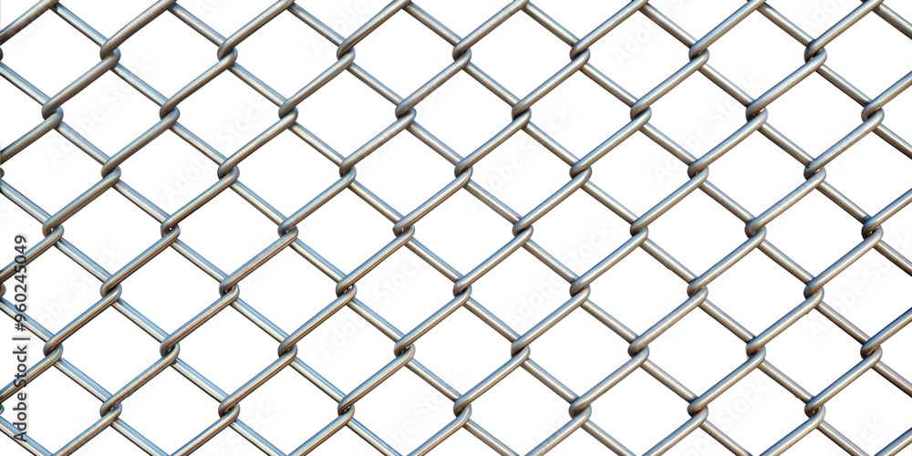 Chain link fence, cut out isolated on transparent background Chain link fence, cut out isolated on transparent background