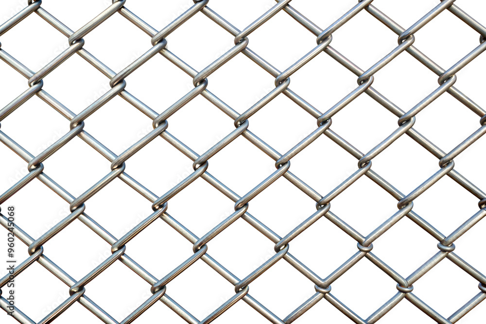 Chain link fence, cut out isolated on transparent background Chain link fence, cut out isolated on transparent background