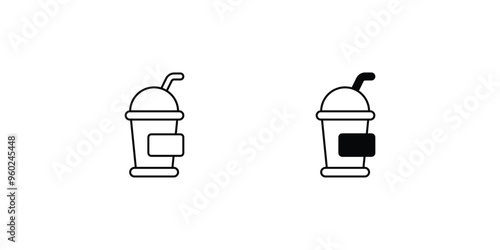 smoothie set icon with white background vector stock illustration