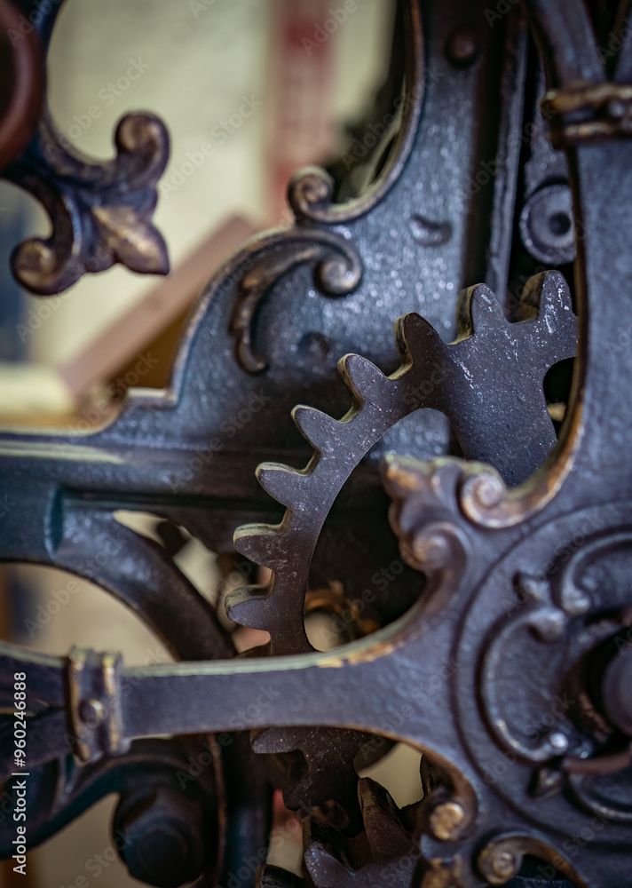 Ancient clockwork mechanism and gears Ancient clockwork mechanism and gears