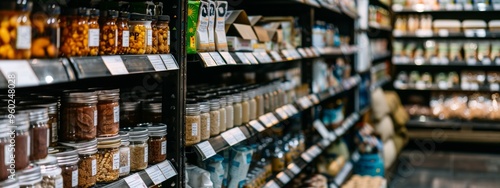 Wallpaper Mural Organic products on shelves in a grocery store Torontodigital.ca