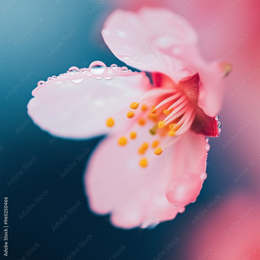 Fototapeta premium A close-up of a cherry blossom petal3