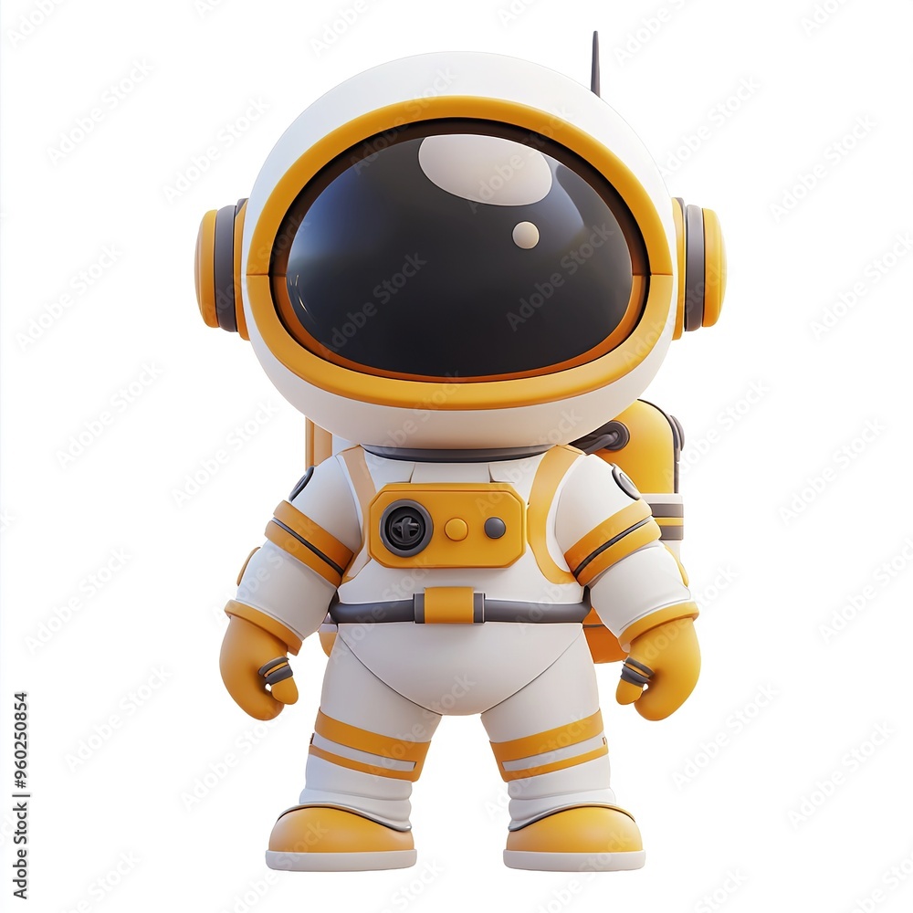 Astronaut, 3D cartoon clay icon, white background, minimalist, style of simple, 3D rendering Astronaut, 3D cartoon clay icon, white background, minimalist, style of simple, 3D rendering