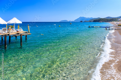 Fototapeta Naklejka Na Ścianę i Meble -  Beautiful Turkish Riviera near Tekirova. Kemer,Turkey