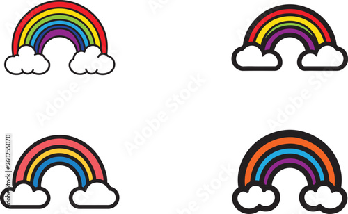Rainbow Spectrum Flat Icon for App and Web Designs.