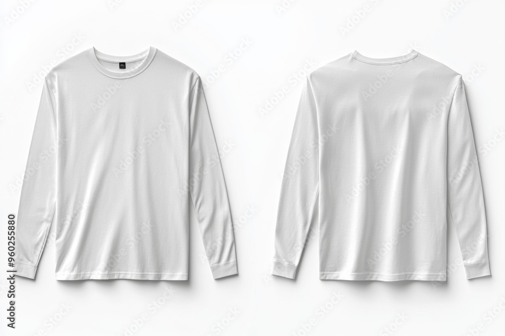 White Long Sleeve Tshirt Mockup Isolated created with Generative AI White Long Sleeve Tshirt Mockup Isolated created with Generative AI