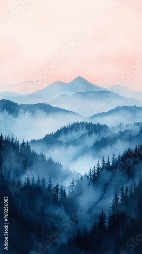 Soft Pastel Abstract Watercolor Background