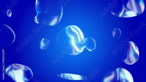 Realistic water bubbles background