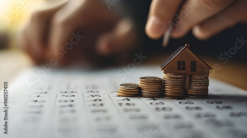 Calculate your mortgage payoff timeline by adjusting your payment strategy to achieve financial freedom soone, focus on, debt management, ethereal, Manipulation, calendar with marked dates backdrop