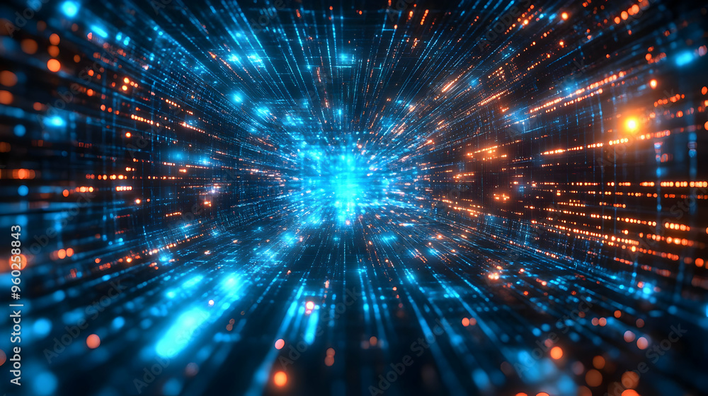 A vibrant digital abstract representation of data streams. A vibrant digital abstract representation of data streams.