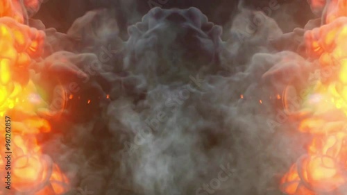 Intro Explosion smoke fire template background